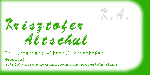 krisztofer altschul business card